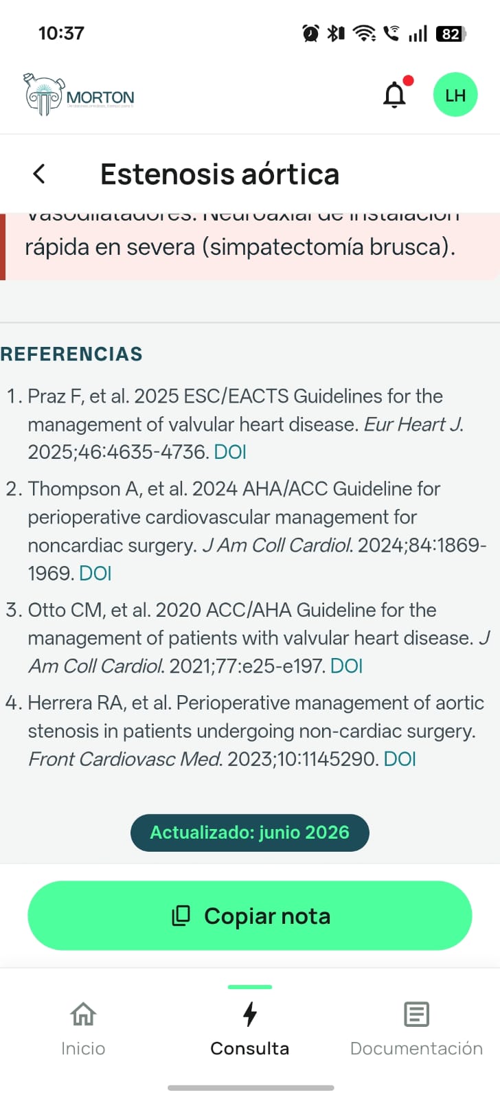 Morton QRef — referencias con DOI y sello Actualizado junio 2026